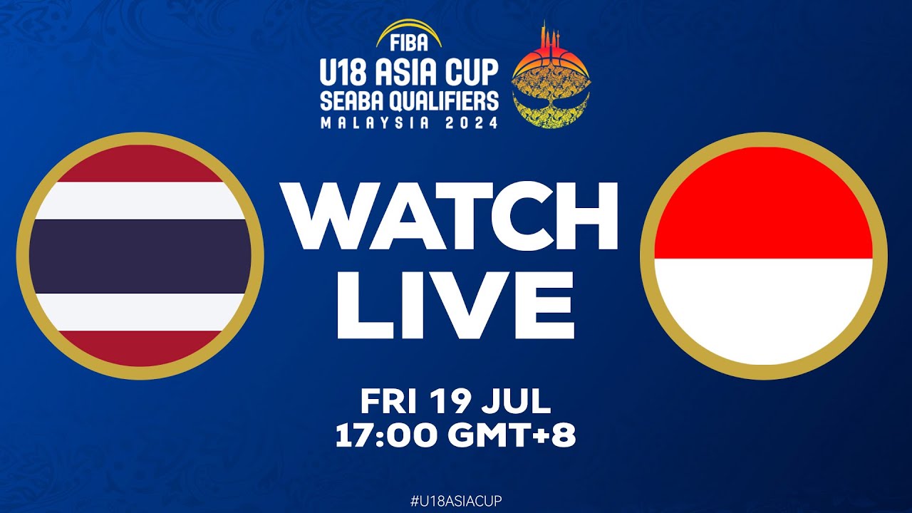 Thailand v Indonesia | Full Basketball Game | FIBA U18 Asia Cup 2024 - SEABA Qualifiers