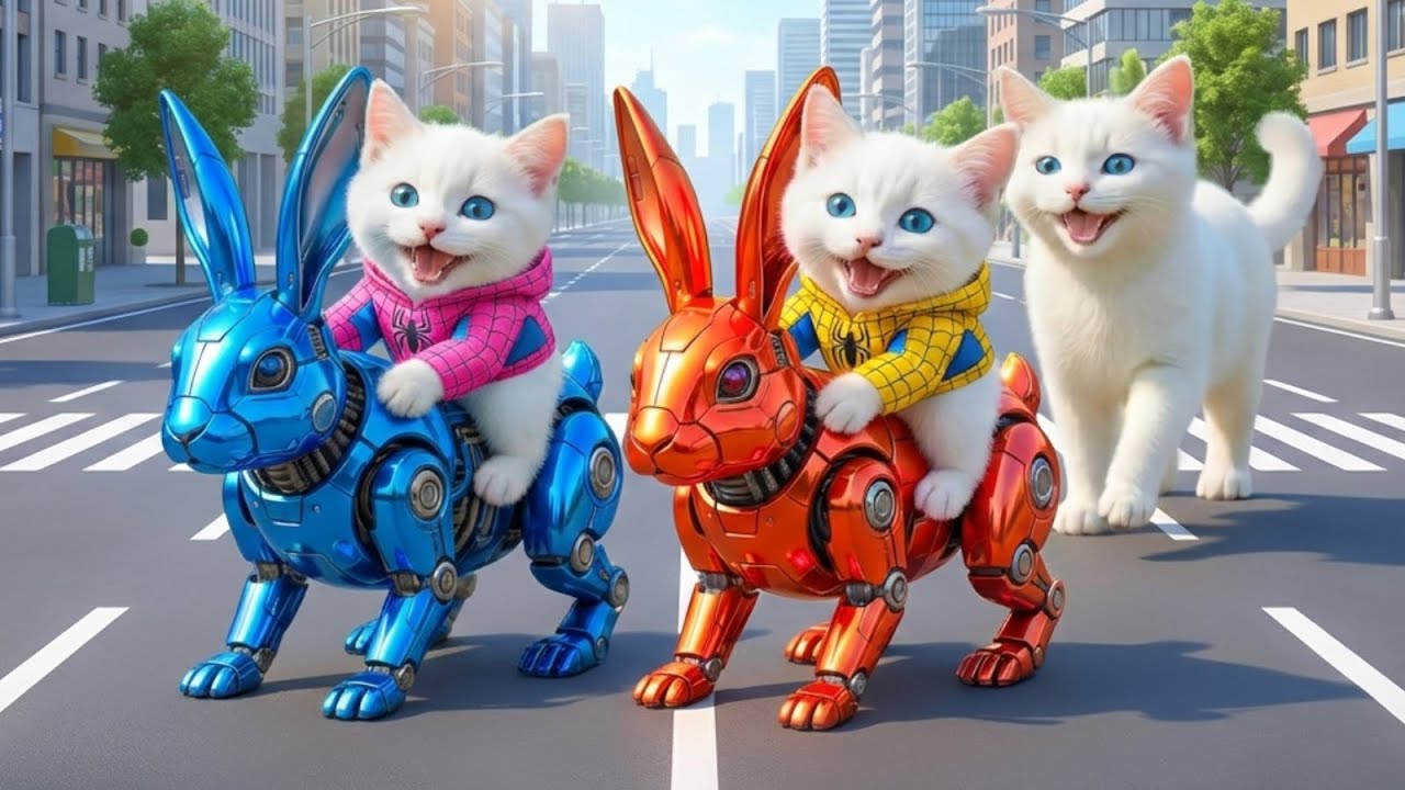 Mama Cute Cats Sell Banana Milk to Buy a New Spider Man Jacket🐱🍌 Cute Kittens Fun in the Sun!