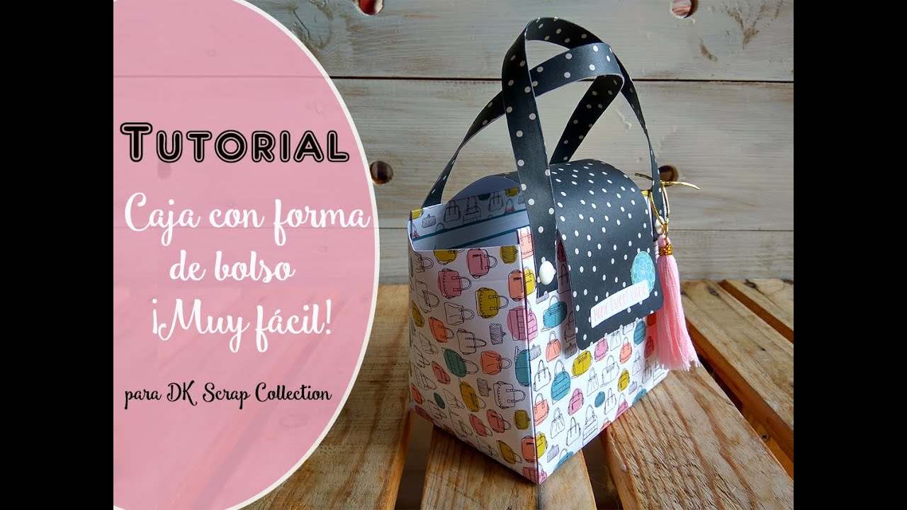 Bolso-cajita muy fácil con 1 papel de scrap