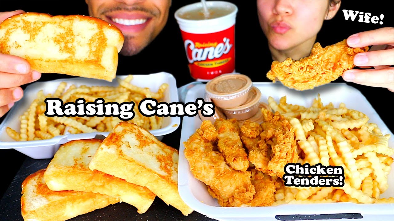 RAISING CANE'S WITH WIFE MUKBANG