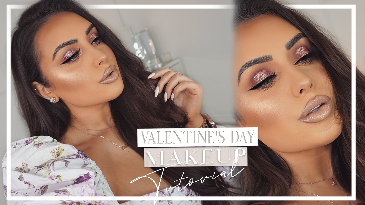 VALENTINES DAY MAKEUP TUTORIAL | GRWM GLAM 2021