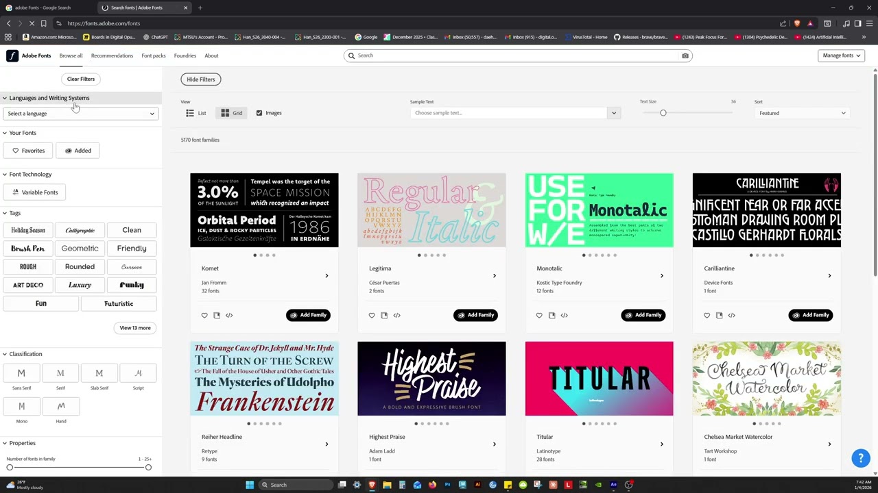 Как установить шрифты Adobe