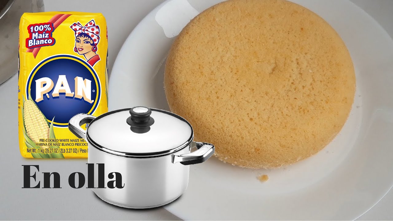 TORTA DE HARINA PAN (maíz) sin horno en estufa olla