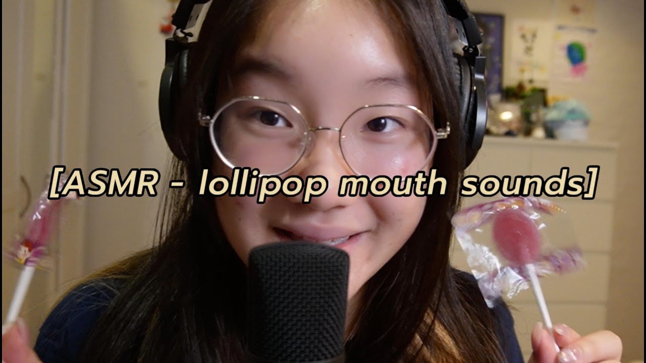 [ASMR] lollipop mouth sounds | whispers, eating, sucking, licking, tongue sounds