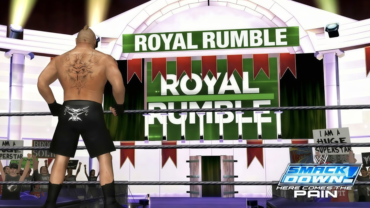 Royal Rumble Playing as Brock Lesnar 1stEntry Full Match Smackdown! Difficulty WWESmackdown HCTP