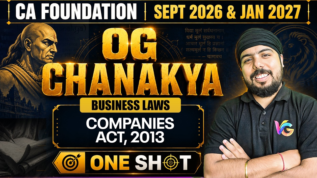 The Companies Act, 2013 | Business Laws One Shot Revision | CA Foundation 2026 | CA Gurpreet Singh