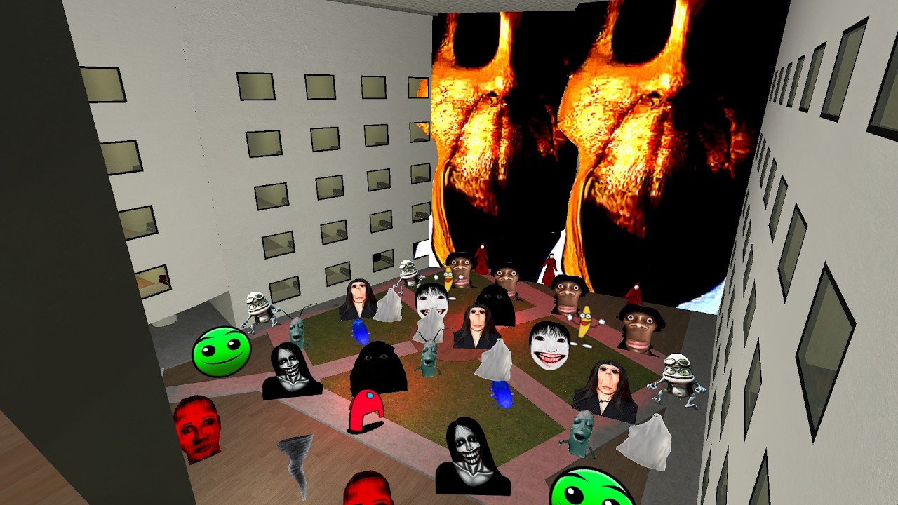 Liminal hotel Big Boss Obunga Red Selene Crazy frog Plankton Real Ghos  And Yoshie | Nico's Nextbots