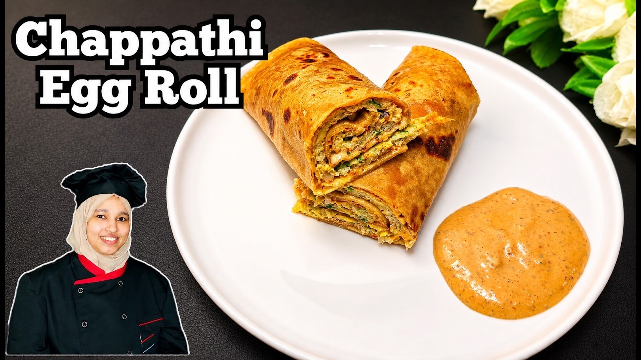 Chapati egg roll | Chapati omelet roll | Omelet | shamila's tasty recipe | Bachelor brake fast |