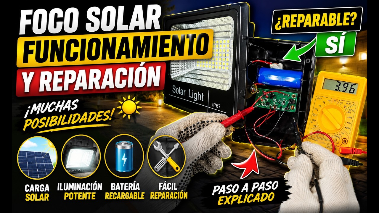 Funcionamiento y Reparación de un Foco Solar: ¡Muchas Posibilidades! ☀️🔧
