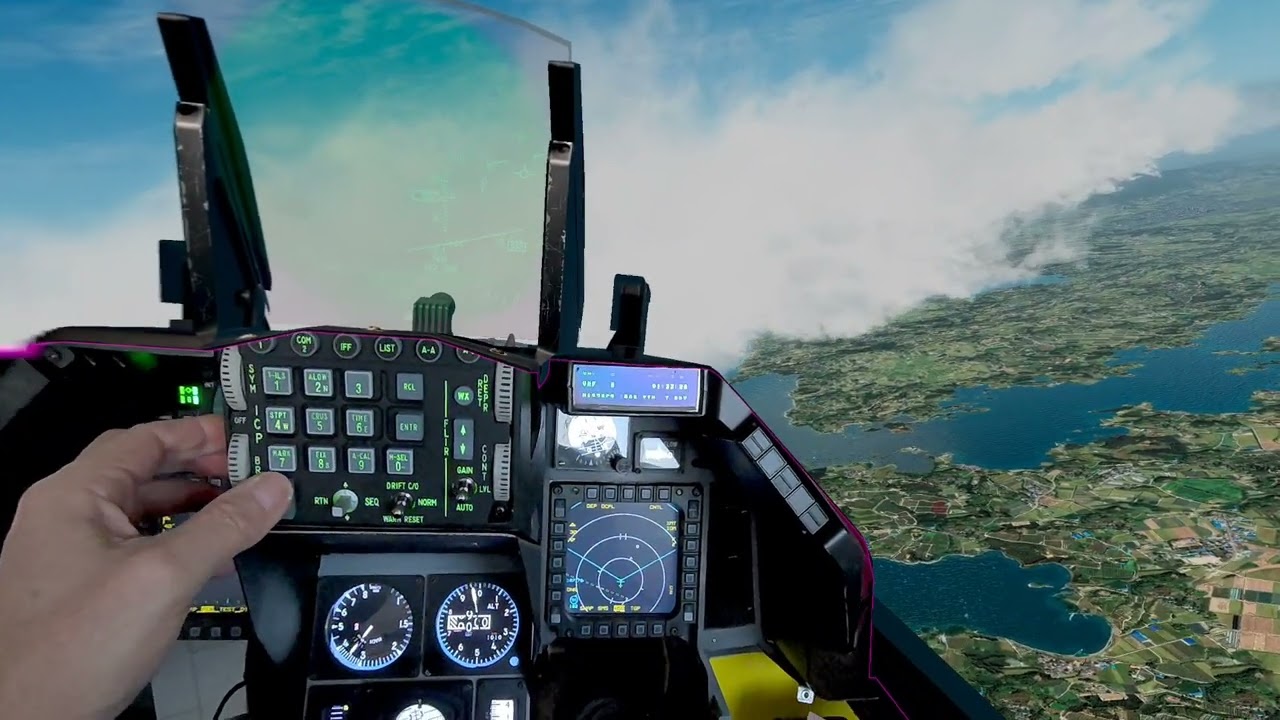 Getting more and more familiair with mixed reality in Falcon BMS
