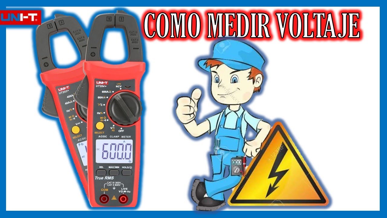 Como Medir  VOLTAJE⚡ CON PINZA AMPERIMETRICA [AC Y DC]⚡ UNI-T UT204+