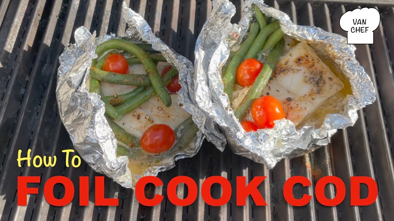 SIMPLE 5 Ingredients COD in foil ON THE GRILL in 15 mins ⏰