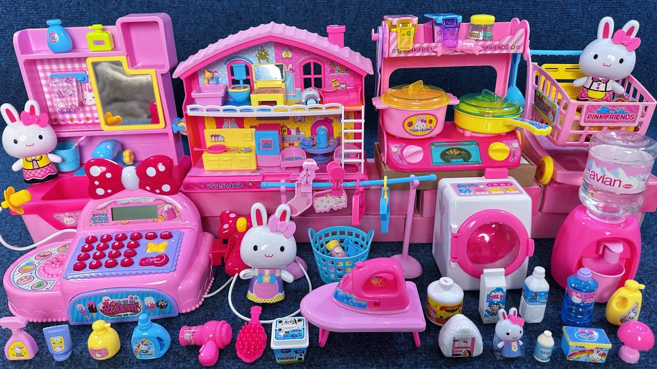 14 Minutes Satisfying with Unboxing Hello Kitty House and Laundry Playset ASMR | Review Toys