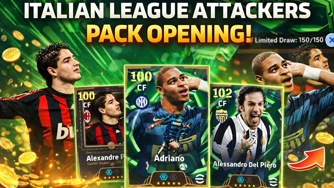 🔥 Italian League Attackers Pack Opening | 10,000 Coins Mega Pack Opening | eFootball Live