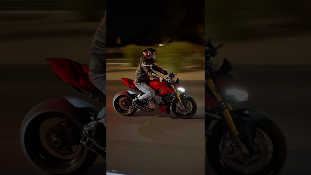 Ducati Streetfighter V4S at night in Scottsdale AZ #ducatisuperleggera #motorcycle