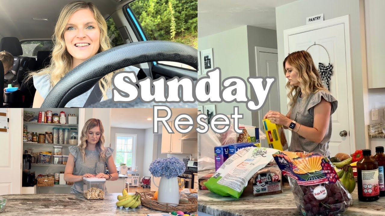 Sunday Reset. Grocery Haul, Restocking, Pantry Organization. Spend the Day With Me.