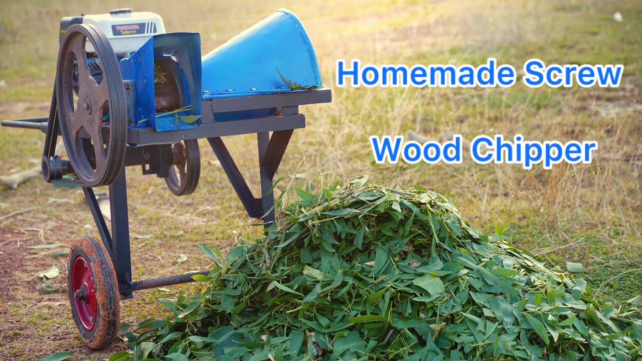 ✅ Homemade Screw Wood Chipper