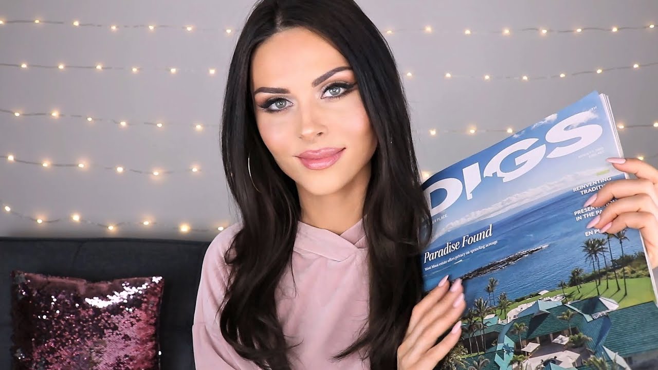 ASMR LOOKING THROUGH REAL ESTATE - magazine tracing, page turning, whisper chat