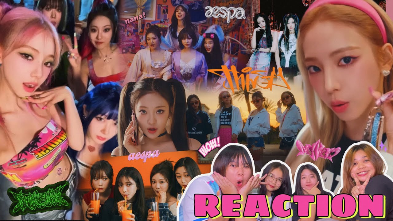 หยิบยืมรีแอค|aespa- ‘Salty & Sweet‘ ￼/ ‘Thirsty’ Track Video / ‘Spicy’ MV |แซ่บมากกกกก🌶️💗 #aespa