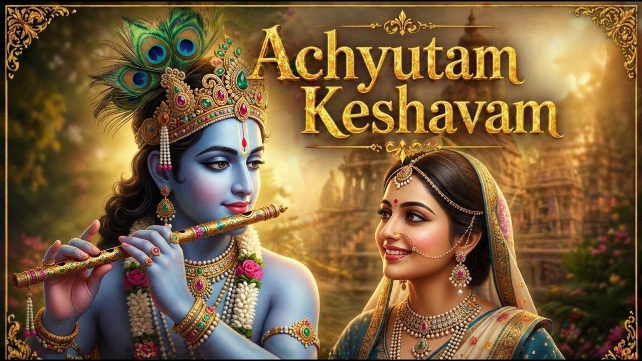 Divine Krishna Bhajan for Devotion | Achutam Keshavam | Soulful Krishna Bhakti Song | Krishna Bhajan