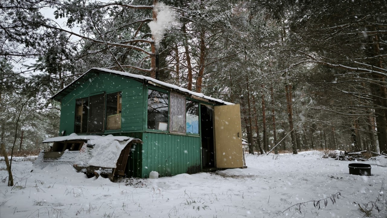 Spent the Night in an Abandoned Forest Camp Alone