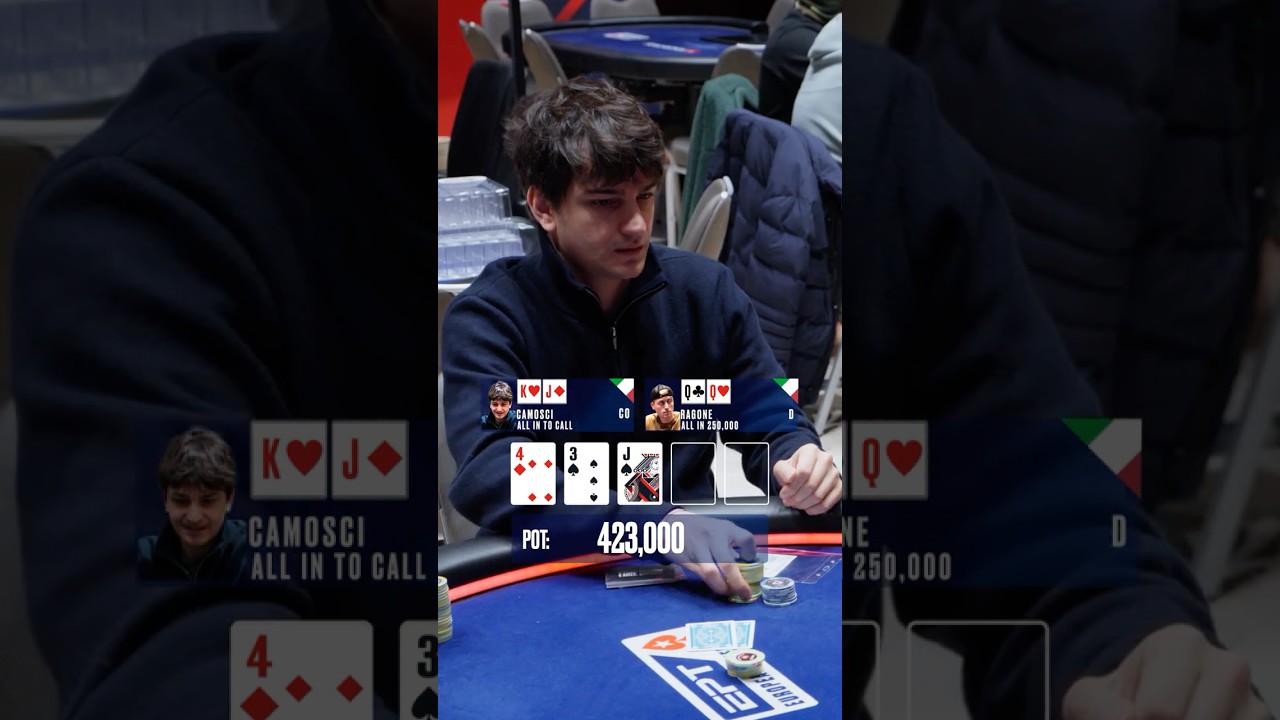 Scontro tra 🇮🇹 Camosci out in 104esima posizione 🙌🏻 #poker #EPTPrague #PokerLive
