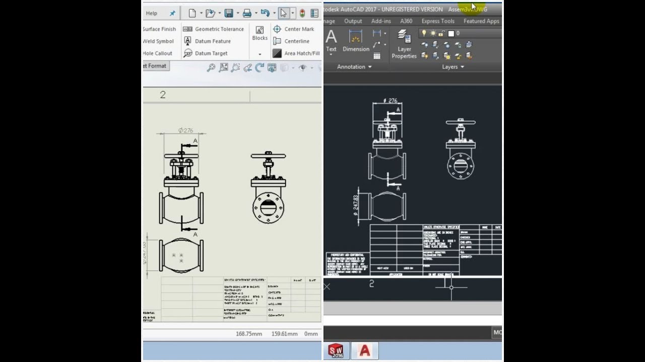 HOW TO IMPORT SOLIDWORKS DRAFTING FILE TO AUTOCAD DWG