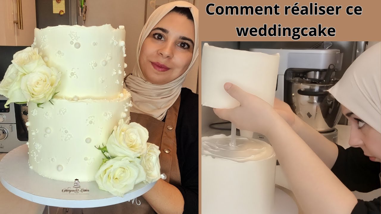 Réalisation d'un weddingcake chic et raffiné