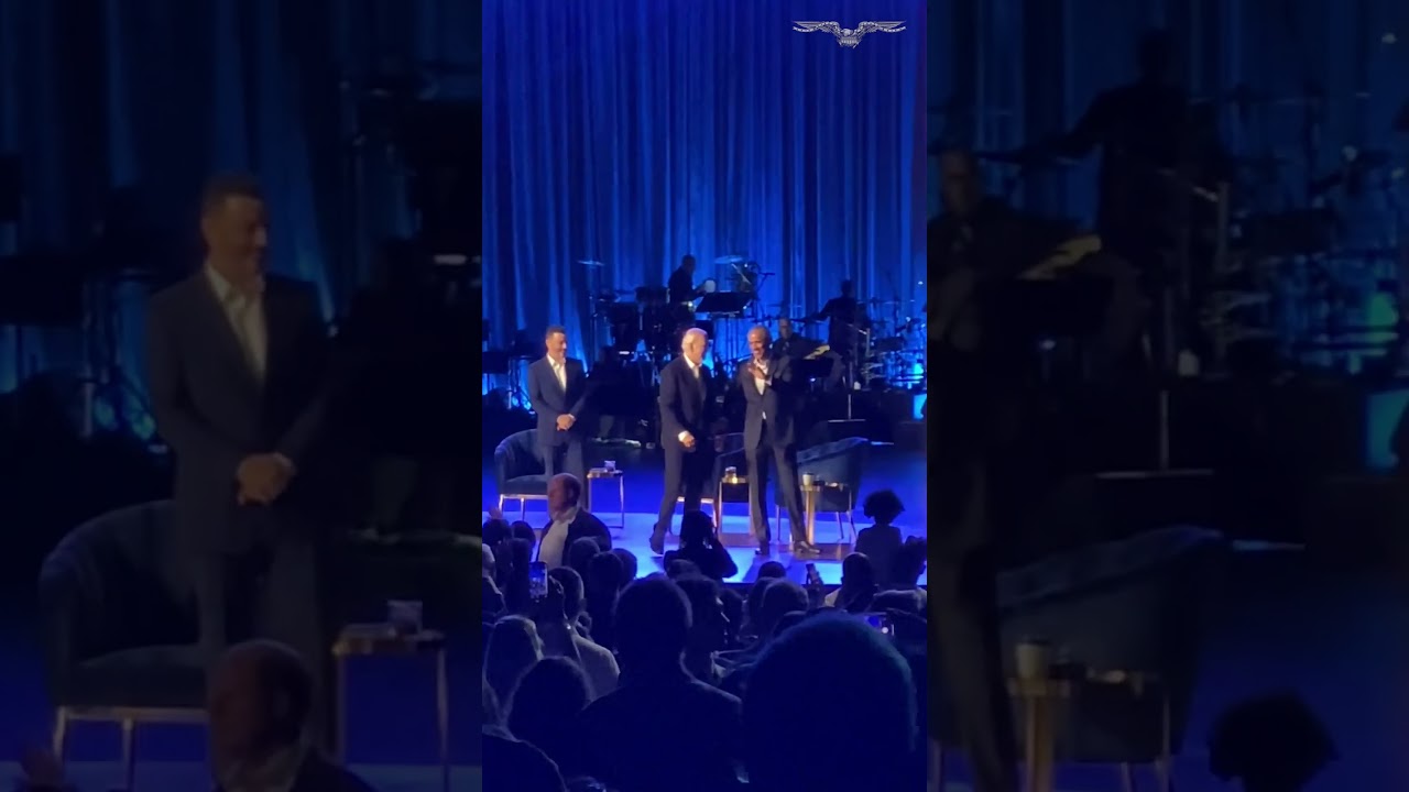 Motionless Biden led offstage by Obama after star studded fundraiser #shorts