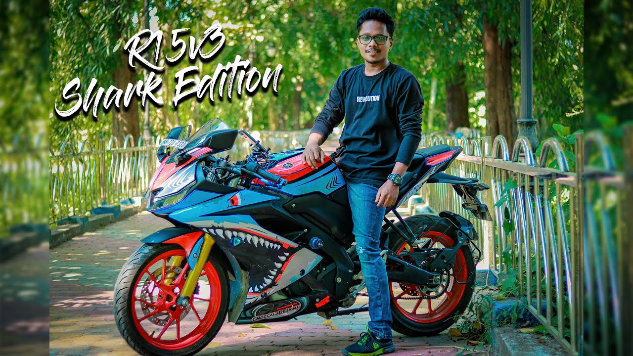Ultimate Modification Of My R15v3 | Shark Edition Wrapping In Siliguri | KhilliBuzzChiru Vlogs
