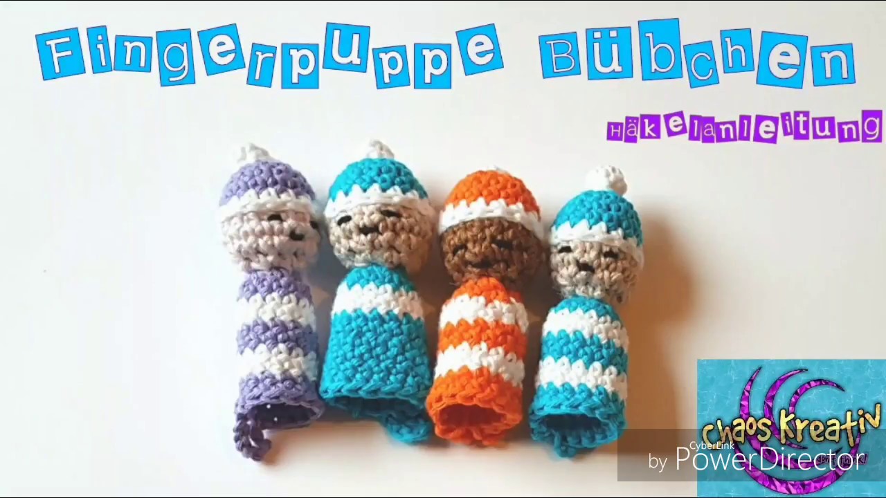 einfache Fingerpuppe Bübchen häkeln