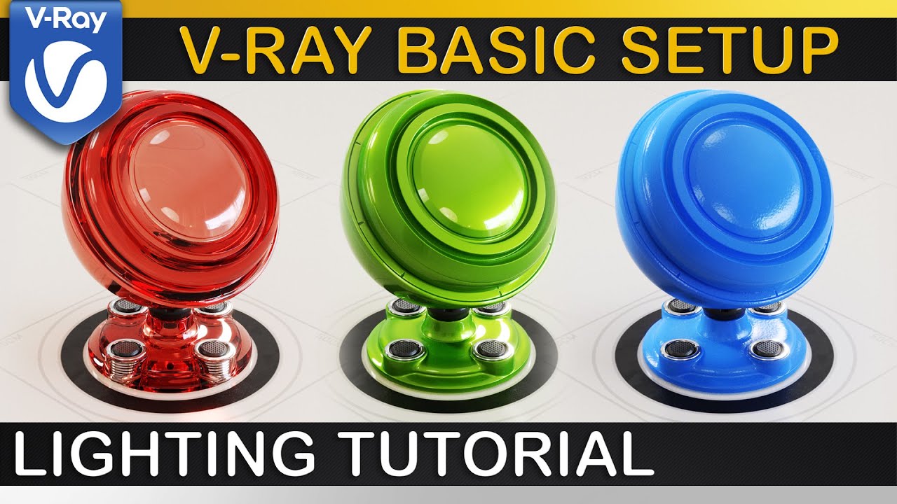 V-Ray | BASIC LIGHTING SETUP for BEGINNERS | General Render Settings, HDRI, DomeLight, ToneMapping