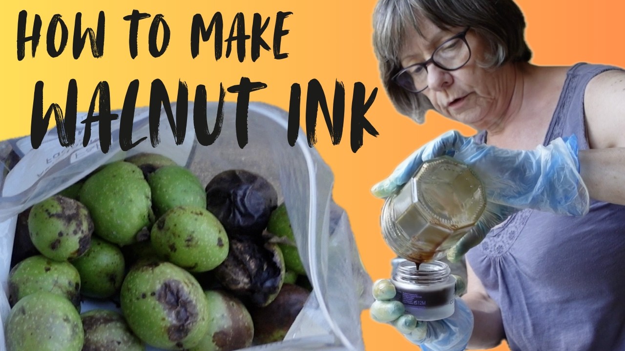 Ink From Walnuts!  Making My First Walnut Ink | how to make botanical ink at home