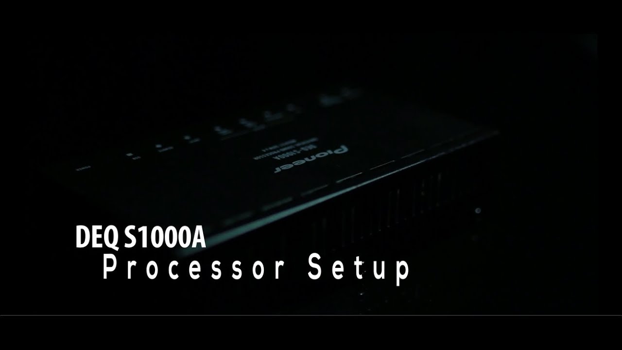 DEQ S1000A Processor Set Up