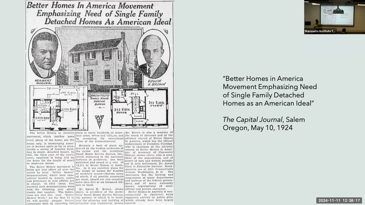 Urban Innovation Lunch Colloquium: A Perceptual History of Homeownership, Adrienne Brown