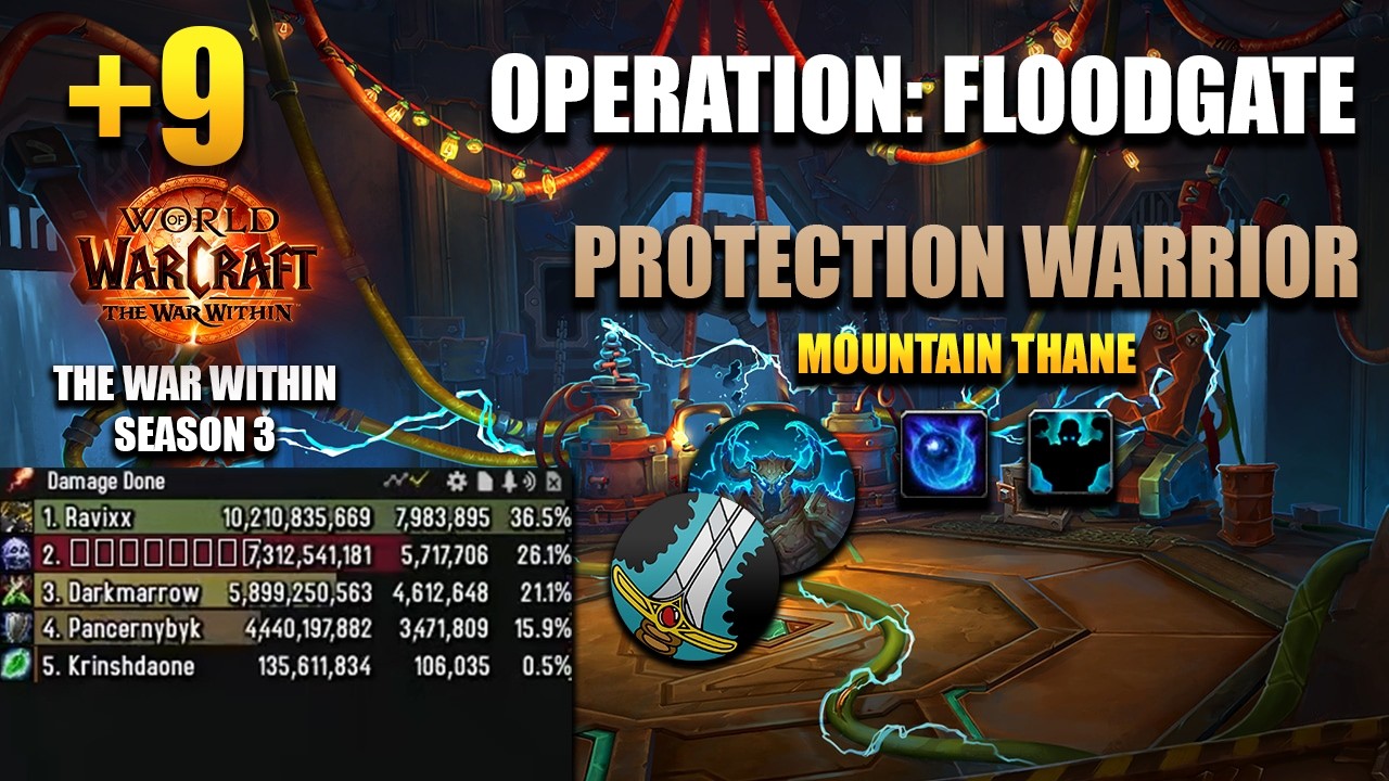 +9 Operation: Floodgate | Protection Warrior POV | 3,4M DPS OVERALL | The War Within Season 3
