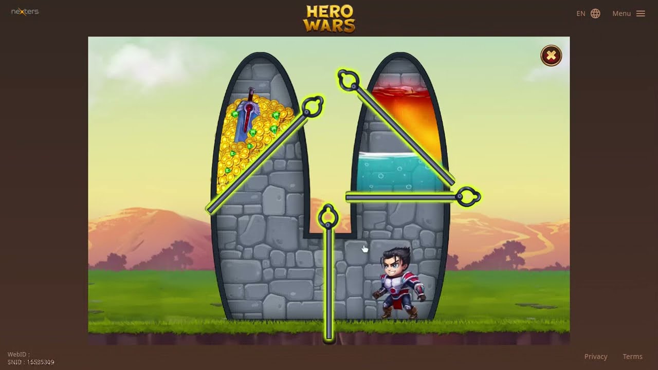 Hero wars pull the pin mini games