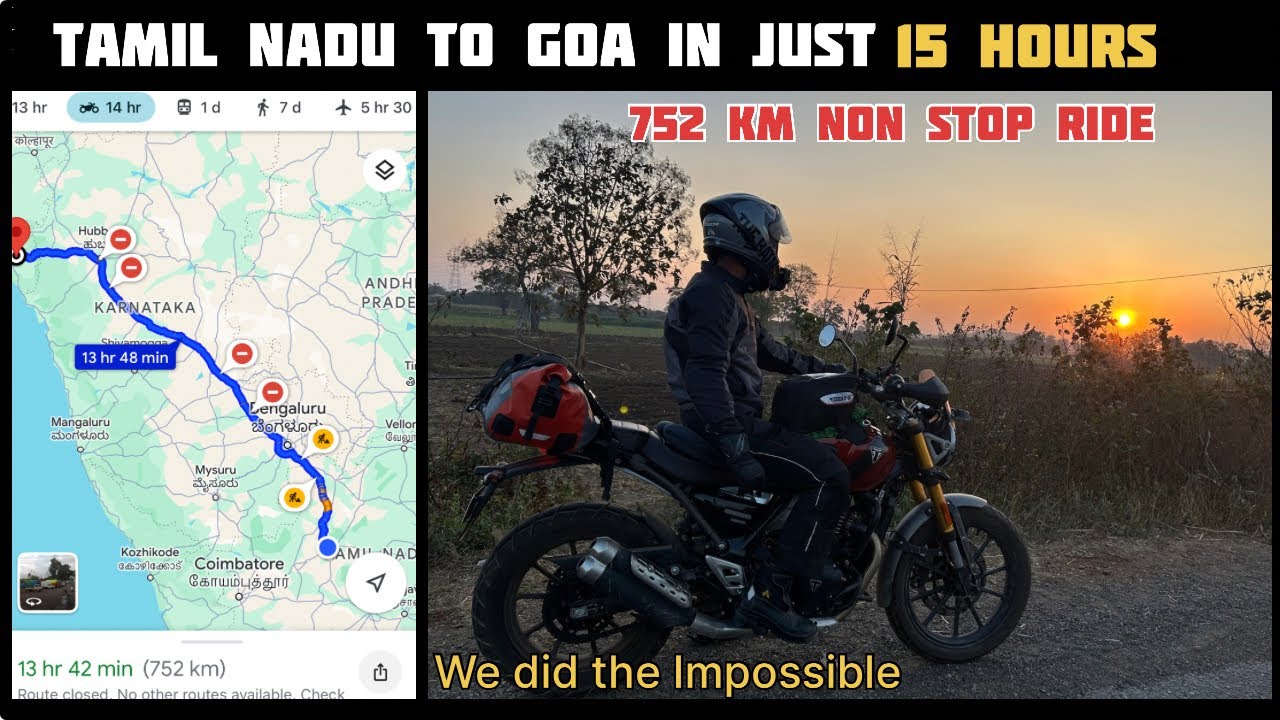 Non Stop Ride 750kms from Tamilnadu to Goa/Triumph Scrambler 400x #triumphscrambler #tamilnadu #goa