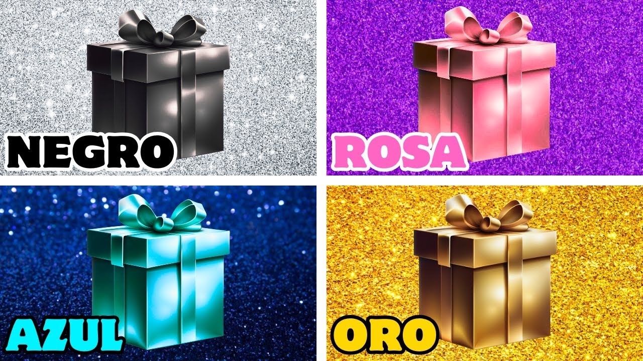 Elige 1 Regalo de 4 🎁🌈🖤💙💗 - &iexcl;Reto de 4 Cajas de Regalo! | Choose Your Gift