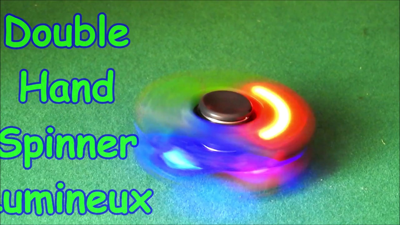 Double hand spinner multicolore et inversion des feux lumineux