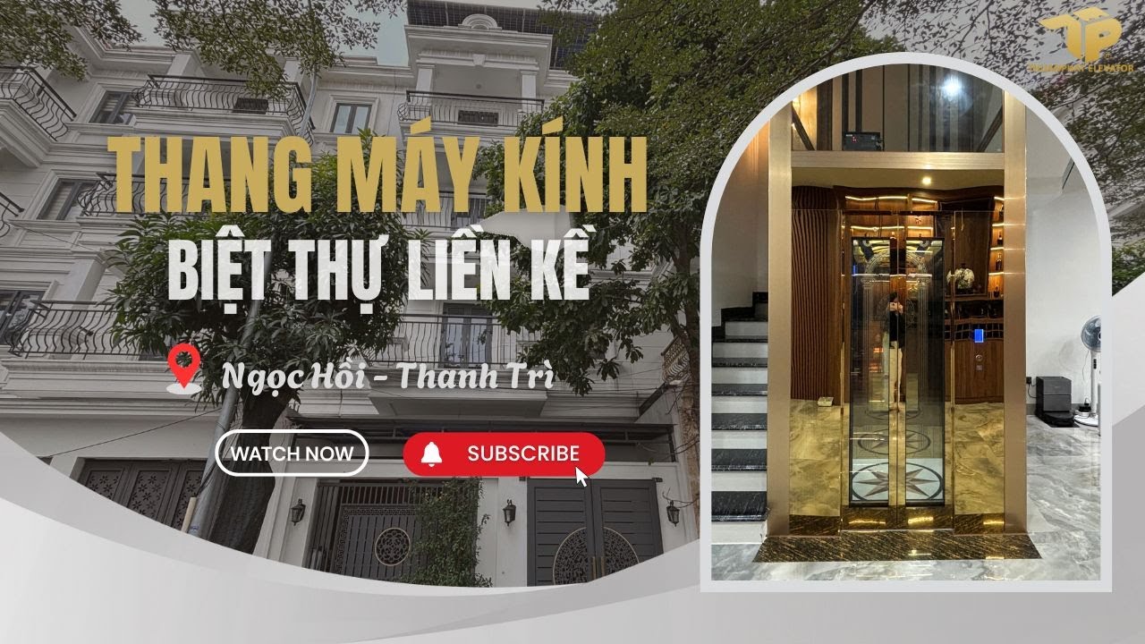 MẪU THANG MÁY KÍNH VÀNG NHẬP KHẨU CHO BIỆT THỰ LIỀN KỀ TẠI THANH TRÌ | Thang máy Thuận Phát