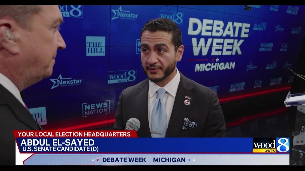 El-Sayed in the spin room | Debate Week in Michigan