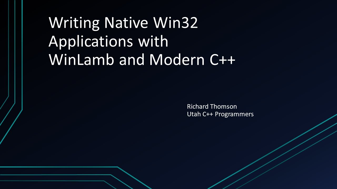 Writing Native Win32 Applications with WinLamb and Modern C++