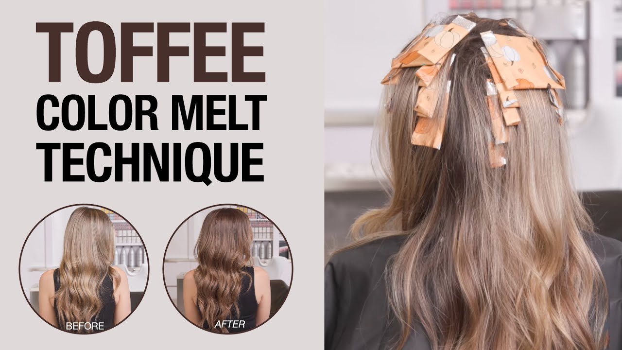 Toffee Color Melting Hair Technique | Coffee Brunette Trending Fall Hair Color | Kenra Color