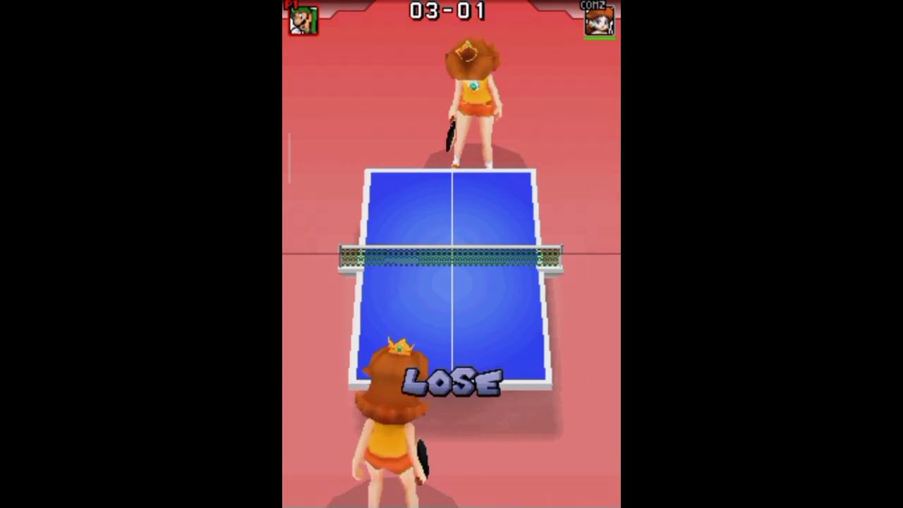 Mario & Sonic at the Beijing Olympic Games (DS) (Table Tennis) All Characters Losing Animations