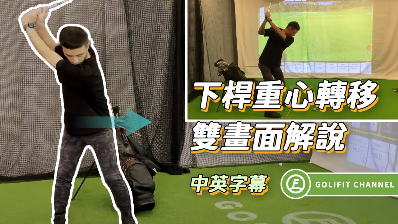 【Golfit Channel】 高爾夫球教學 下桿重心轉移雙畫面解說