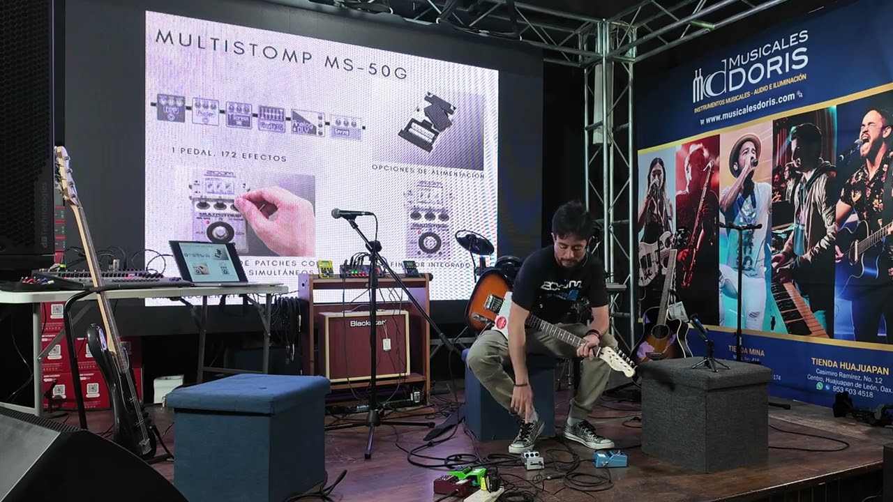 Clínica de Pedales MultiStomp con ZOOM en Musicales Doris, Oaxaca