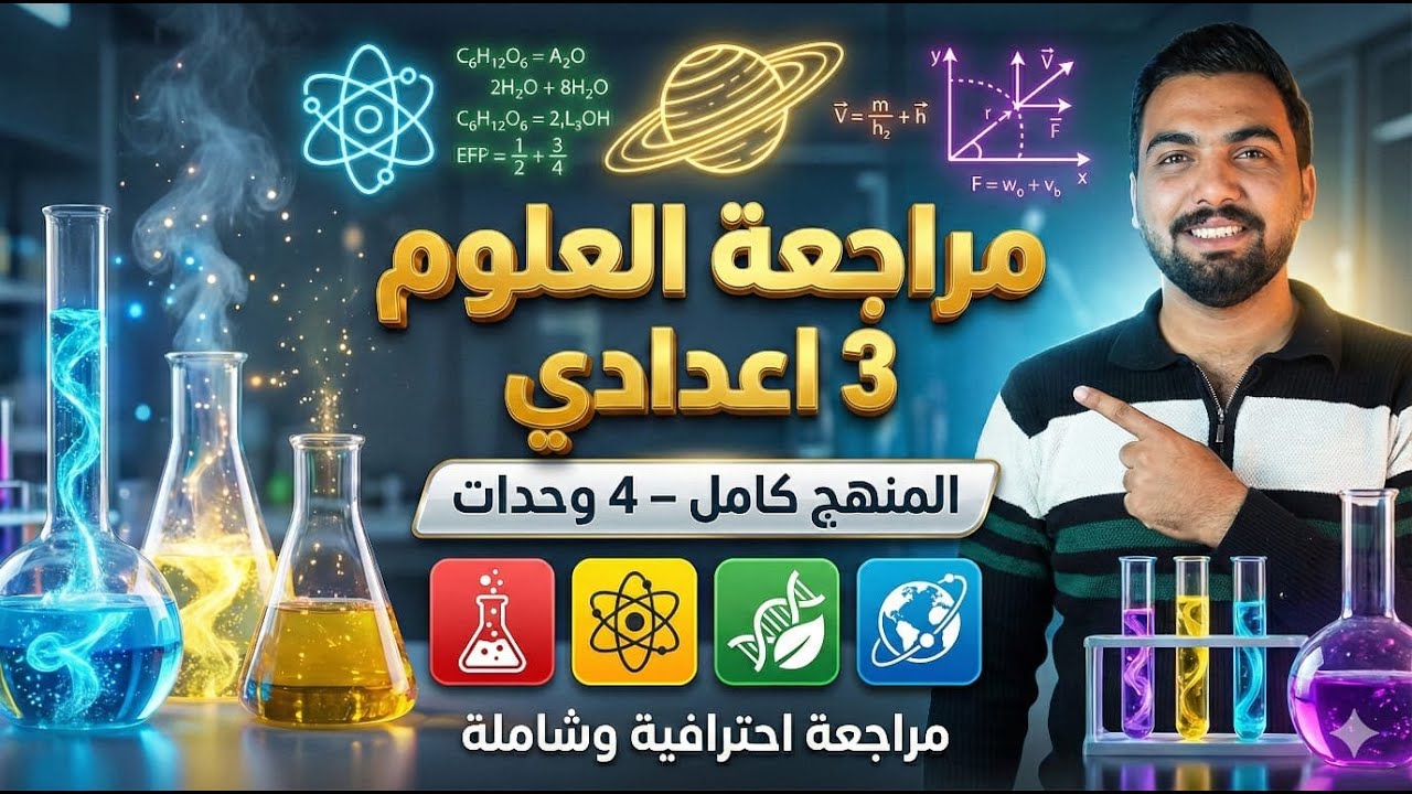 ليلة الامتحان | مراجعة العلوم ٣ إعدادي المنهج كامل | مستر زياد عابد