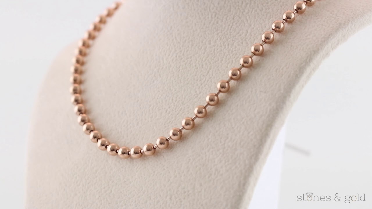 4MM Solid Gold Ball Chain | CH453