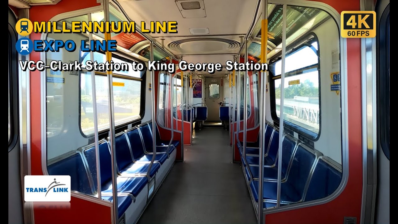 Vancouver Skytrain POV Walk: VCC–Clark Stn to King George Stn Via Commercial–Broadway Stn【4K 60FPS】